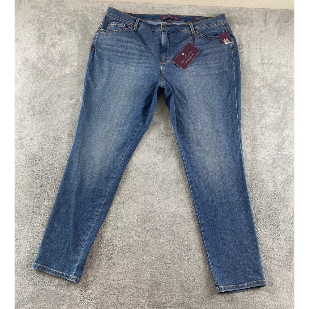 Gloria‎ Vanderbilt Womens 18W Amanda Skinny Jeans Flex Stretch Medium Wash Blue